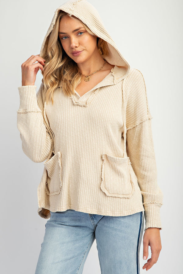 Rib Knit Pullover Sweater