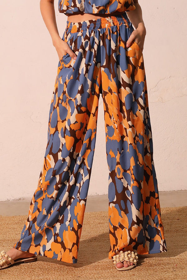 Happy Leopard Wide Leg Pants