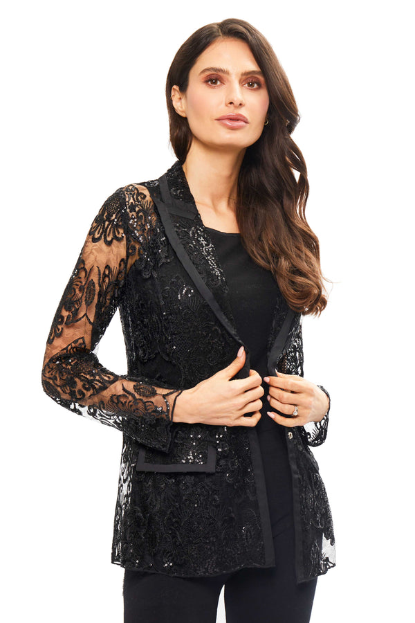 Lace Sequin Blazer