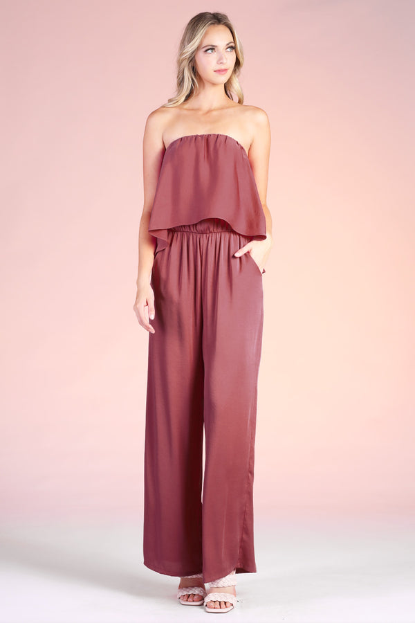 Cascade Strapless Jumpsuit