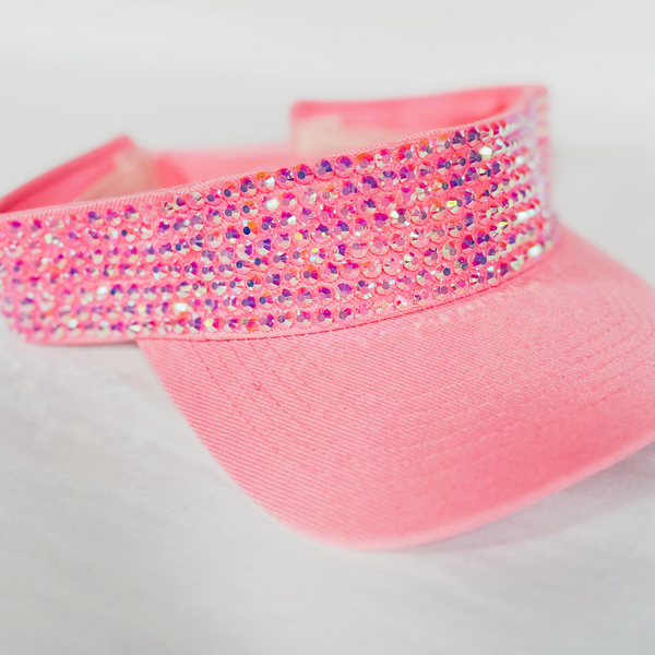 Pink Rhinestone Sun Visor