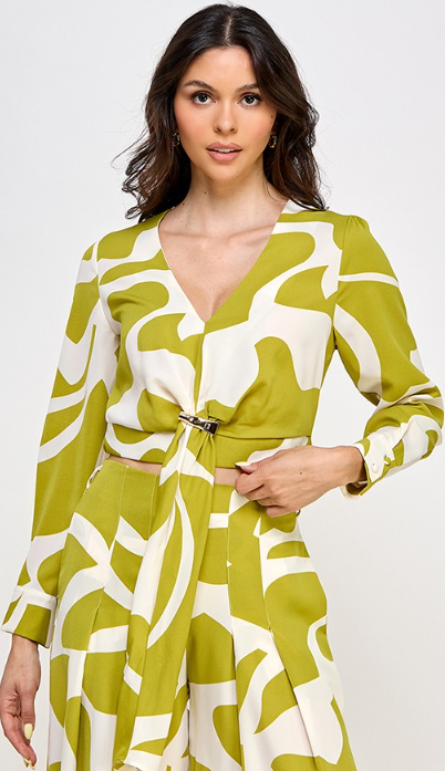 Abstract Top with Knot Detail