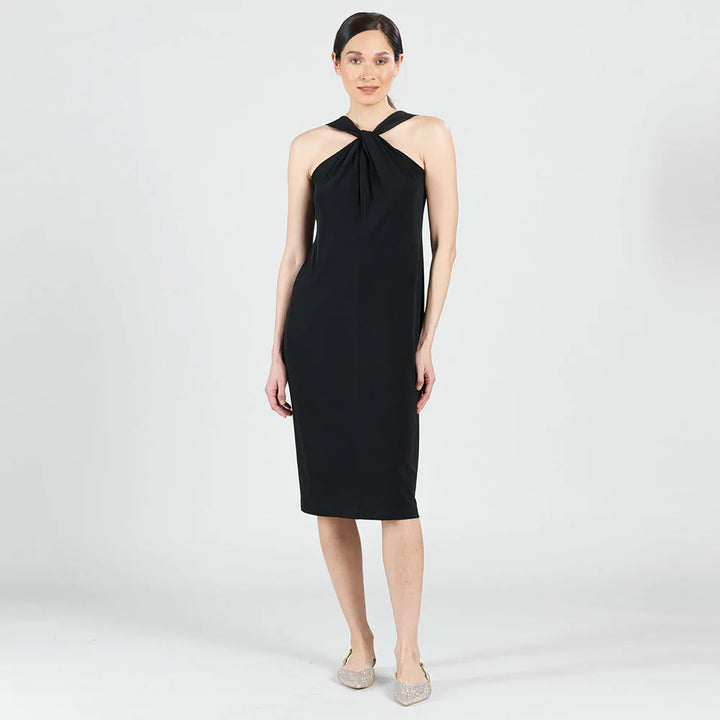 Grecian Black Halter Swing Dress – Vivian Auld